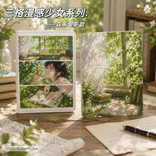 Aesthetic Anime Japanese Style Girl Exquisite Colorful Page Leather Notebook, Leather Cover With Colorful Inner Pages, Sweet Girl Student Memo Pad, Creative Anime Planner, Student Class Notebook - Japanese Girl Style Series - View 12