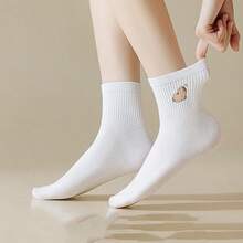 1 Pair Cute Capybara Women's Mid-Calf Socks, Spring Summer Autumn New Style, Versatile Preppy Socks - Crew Socks - View 4