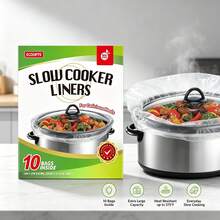 10pcs Slow Cooker Liners Disposable Cooking Bags, Large Size, Fits 4-8.5 Quart Pots, Suitable For Oval And Round Pots - 1 - View 1