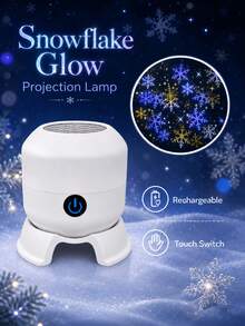 360°角度可調海洋與雪花動態投影燈,觸控式USB充電LED小夜燈,夢幻天花板投影裝飾,適合兒童房與嬰兒房,聖誕生日節日禮物氛圍燈 - 動態投影燈 - 查看 13