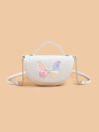 1pc Pearl Moon Handbag Crossbody Bag