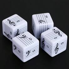 OUMINGYQ 4pcs Music Staff Dice, 2 Pairs Musical Note Dice, Fun Music Theory Learning Tool For Music Notation Knowledge - Staff Dice - View 2