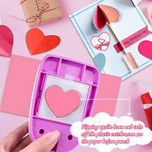 1 Inch 25mm Heart Paper Hole Puncher Cutter Tool Daily Fashion Heart Shape 1 Inch 25mm DIY Portable Suitable For Paper Crafts Cardmaking Scrapbooking For Journaling For Student - 1 Inch 25mm Heart Puncher - View 7