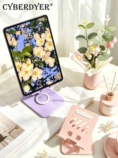 CyberDyer Tablet Desktop Stand, Foldable E-Reader Desktop Accessory, Suitable For 4.7-13 Inch Devices, Portable Foldable Stand, Suitable For Office And Kitchen