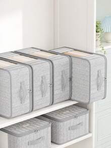 Home Clothing Storage Bag, Foldable Household Storage Organizer For Home Organization, Clothes, Blankets, Sweaters, Bedding, Bedroom, Pillows And Closet Organizer - Multicolor - View 6
