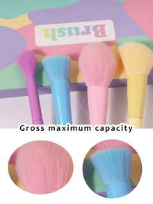 17 Pieces Of Macaron Colored High-Quality Fibers, Complete Set Of Makeup Brushes - Multicolor - View 3