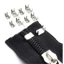 50pcs 3/5# Zipper Accessories, Silver And White U-Shaped Anti-Drop Buckles, Suitable For Clothing, Shoe Boxes, Bags Zipper Accessories - 50PCS - View 6
