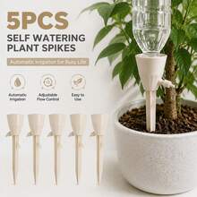 5PCS Plant Watering Spikes, Automatic Drip Irrigation System, Self Watering Device For Potted Plants, Indoor Garden Vacation Plant Care Tool - 5pcs - View 1