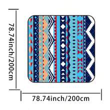 Blue Striped Portable Outdoor Picnic Mat - Blue Stripes - View 6
