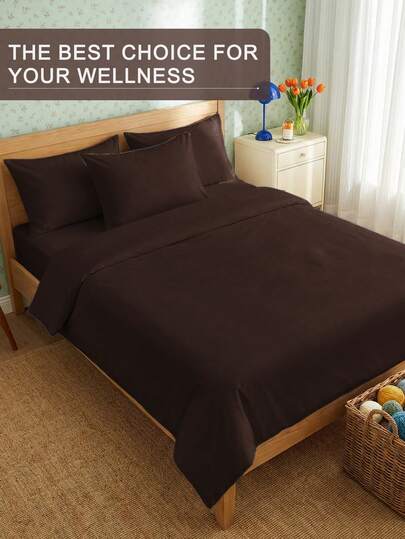 2/3-Piece Bedding Set, Solid Color Skin-Friendly Duvet Cover, Minimalist Style, Soft And Comfortable, Breathable, Suitable For All Seasons, Fits Single/Double/Queen Bed, Includes 1 Duvet Cover And 2/1 Pillowcases