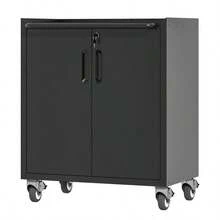 Heavy-Duty Metal Garage Storage Cabinet With Wheels - Sturdy And Durable Tool Storage Cabinet For Garage, Office, And Home Organizer Solutions-XY528114 - Multicolor - View 1
