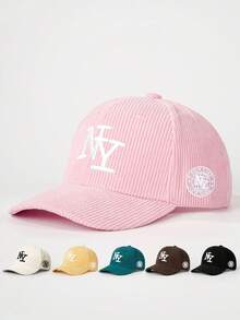 1件女款紐約字母刺繡哥德風NY棒球帽，時尚休閒帽子，適合春夏秋季旅行海灘度假 - 多色 - 查看 16