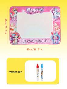 兒童用水繪畫畫布，算術與繪畫早教學習玩具，用水可重複使用，返校禮物，感恩節萬聖節聖誕節女孩驚喜禮物 - 彩色 - 查看 11