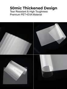 Thermal Laminating Pouches Multi-Size A4 A5 7" 6" 5" 3" 50/100Pcs Clear Protective Film For Photo & Document - Plastic Film - View 3