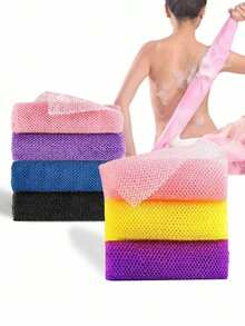 Bath Sponge, Colorful Neutral Bath Scrubbing Cloth, Extra Wide Long Body Scrubbing Cloth, Home Shower Accessory - Textured Surface, Durable Fabric Material, High-Quality Bathing Tool - View 2