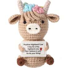 1pc Hand-Woven Plush Doll Ornaments Words Of Positive Energy Encouragement Can Also Be Given As Small Gifts To Friends And Family. Lovely Knitting Toys Are Very Suitable For The Living Room And Desk At Home, As Birthday Gifts And Decorative Ornaments - Multicolor - View 17