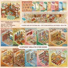1.0-5.0 多版本超市商店迷你場景收藏:升級版附輔助定位線、分格收納貼紙、免裁剪,DIY迷你商店紓壓展示手帳裝飾貼紙收藏 - 多款式 - 查看 4
