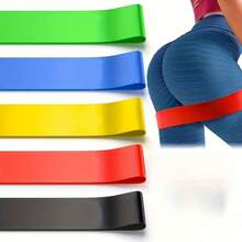 5pcs Fitness Resistance Bands, Training Tension Bands For Hip Lift, Leg Workout, Pilates, Body Stretching And Strength Training - Multicolor - View 1