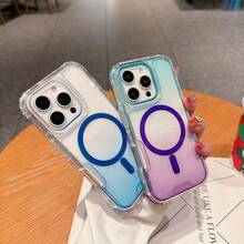 頂級漸層紫色磁吸相容手機殼，防摔日常穿搭時尚保護殼｜相容 iPhone 17 Pro、17 Pro Max、16 Pro、16 Pro Max、15 Pro、15 Pro Max、Plus 14 Pro、14 Pro Max - 紫色 - 查看 2