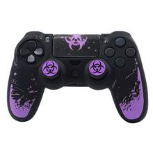 Crimson Bio Hazard Contamination Warning Controller Skin Cover For Playstation 4 Controller, RALAN 1 Controller Protector Case+2 Customised Thumb Grips Caps+Customised Stickers - View 14
