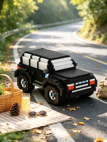 3880pcs Micro Particle Building Blocks Racing Car DIY Assembly Toy, Cool Racing Car Model Decor, Stress Relief Desktop Ornament, Suitable For Teenage Boys Birthday Holiday Gift, Collectible Toy - Multicolor - View 8