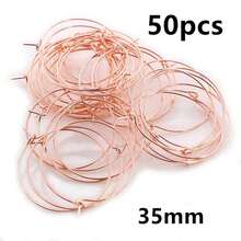 50pcs 20-40mm Beading Hoops Earrings Big Circle Ear Hoops Earrings Wires For DIY Jewelry Making Accessories Supplies - Circle Hoops - View 21