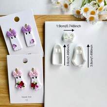 2/3pcs Creative Halloween Ghost Clay Cutters, Autumn Halloween Series Pattern Clay Molds, Perfect For Handmade Halloween Jewelry Making, Delicate And Exquisite Ghost Pattern With Bow - White - View 7