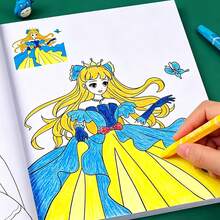 2 Random Princess Coloring Book For Girls 3+ Features Fashion, Forest, Bride, Cake & Magic Girls. Large Easy Pages, Thick No-Bleed. Stress-Relief, Early Learning. Ideal Gift - 2 Girls' Coloring Book - View 3