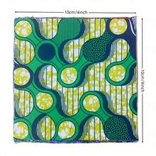 100pcs African Wax Print Fabric - Pre-Cut 4x4 Inch Squares, Random Colors, Suitable For Patchwork, DIY Sewing, Scrapbooking. | Multi-Color African Textile Craft Fabric, DIY Sewing Fabric, Handmade Accessories - 100PCS - View 3