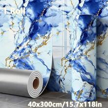 Brodark 1 Roll 40*300/1000cm Self-Adhesive Glossy Luxury Gold Marble Tile Wall Sticker, Peelable Foam Marble Wall Sticker - Waterproof, Moisture-Proof, Easy-Tear Wall Sticker, Suitable For Home Renovation, Kitchen, Bathroom, Background Wall, Office, Store Decoration, Etc., Residue-Free Removal, Seamless Edge Precision Splicing, Bathroom Waterproof Wall Sticker, Easy Installation, Home Decor Material - 40x300cm / 15.7x118in - View 15