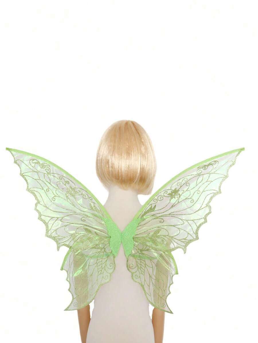 1pc Four-Leaf Gold Foil Butterfly Wings Prop Suitable For All Kinds Of Holiday Dress Up Party Bar Cosplay Halloween Wings - Multicolor - View 1