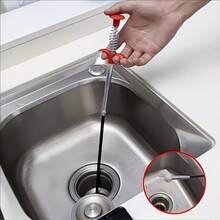 1pc Hand-Crank Spiral Drain Auger - With Cleaning Hook - Multi-Function Pipe Cleaning Tool, Suitable For Kitchen, Bathroom And Toilet - Multicolor - View 14