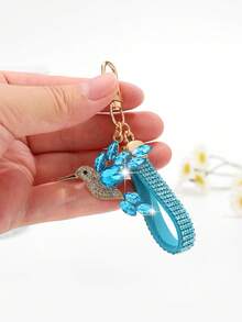 1pc Fashionable European And American Luxury High-End Exquisite Creative Versatile Bird Hummingbird Keychain Bag Pendant Accessory, Suitable For Women's Car Key Bag Pendant Accessory And Holiday Gift - Multicolor - View 3