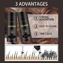 EELHOE 1/2/3 Pcs Dark Brown Hair Building Fibers - Instant Volumizing Thickening Powder With Natural Keratin, Hairline Concealer Fill-In Fibers For Thinning Hair, Strong-Hold Static Cling, For Men & Women, Perfect For Daily Use, Parties & Weddings - Rust Brown - View 8