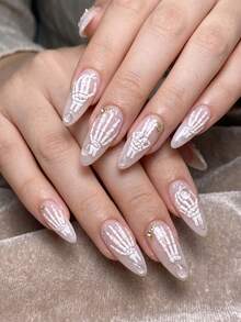2pcs 5D Halloween Nail Stickers, Nail Art Decals, Decorative Stickers For DIY Nails, Graduation Season, Wearable Nail Art Supplies - Multicolor - View 6