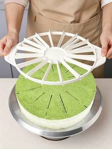 1pc Cake Portion Marker,Slicer Cutter Round Equal Portion Marker Divider Baking Tool White Cake Slicer For Even Slices,Slices Round Cake Slice & Pie Slicer Marker Pie Cutters Cake Divider Cheesecake Cutter Baking Tool - Multicolor - View 2