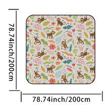Washable Outdoor Picnic Mat Camping Ground Cloth Moisture-Proof - Brown Monkey - View 6