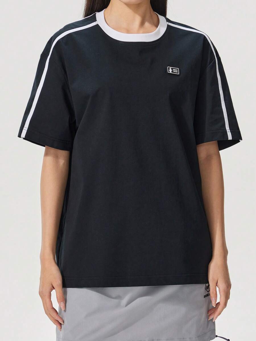 CAMEL CROWN Three-Proof T-Shirt, Highly Breathable Outdoor Short-Sleeved Casual Top For Couples, Spring And Summer, Shoulder-Covering. - Phantom Black - View 1