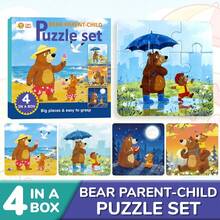 beartale 36pcs/Set Parent-Child Animal Puzzle Toys, Montessori Games, Parent-Child Matching Games, Colorful Preschool Educational Toys, Fine Motor Skills Activities, Early Learning Classroom Teaching Aids, Children's Birthday Gifts, Back To School, Halloween, Christmas - Multicolor - View 12