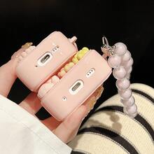 3D Puppy Pearl Earphone Case Protective Cover 3D Puppy + Pink Chain, Rainbow Flower Cartoon Doll Earphone Protective Case Doll Apple 1/2/3/4 Generation & Pro/Pro2 Universal Model - Pink Puppy - View 5