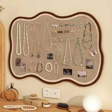1pc Wall Decor Board, No Drilling Required, Multi-Purpose Wall Organizer, Home & Office Memo Board, Photo Display, Back To School - Rounded Corners - View 10