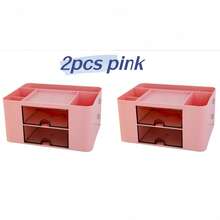 1 buah Kotak Penyimpanan Laci Berlapis-lapis Motif Kelinci Lucu, Wadah Organizer Meja, Cocok untuk Kantor, Rumah, Sekolah, Asrama, Penyimpanan Kosmetik dan Perhiasan, Hadiah Ulang Tahun - MultiWarna - View 13