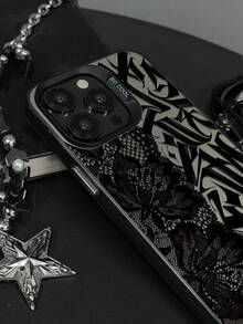 1 buah Casing Ponsel Hitam Modis dengan Pola Grafis Rune Renda yang Dipersonalisasi, Kancing Terpisah, IMD Anti-Jatuh, Anti-Selip, Kompatibel dengan iPhone 16 Pro Max/16/16 Pro/16 Plus/15/15 Pro Max/15 Pro/11/12/13/14 Pro Max/11 Pro/12 Pro/12 Pro Max/13 Pro/13 Pro Max/14 Pro/14 Pro Max Premium Kreatif - MultiWarna - View 2