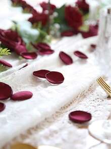 50/100/200/300/400pcs 1.5 Inch Artificial Silk Rose Petals, Burgundy Red, Suitable For Wedding Decor, Outdoor Garden Decor, DIY Decoration, Gift Wrapping, Home Decor, Aisle Decor, Bridal Party Decor, Room Decor, Holiday Decor - Burgundy - View 5