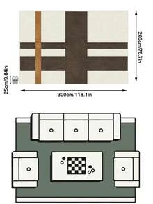 1件北歐現代極簡幾何設計長方形柔軟仿羊絨可機洗地毯，適用客廳、臥室、玄關、浴室、走廊、露台、廚房，室內/室外四季通用大尺寸地墊，居家裝飾 - 彩色 - 查看 12