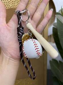 Unique Keychain/Bag Baseball Charm, New Ins Style, Handmade Hiking Rope Decorative Pendant, Niche. - Multicolor - View 5