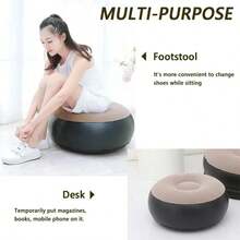 Sofa dan Sandaran Kaki Tiup, Kursi Sofa Lipat Portabel dengan Sandaran Kaki, Cocok untuk Ruang Tamu, Kamar Tidur, Luar Ruangan, Balkon, dan Berkemah, Hadiah Terbaik untuk Keluarga: Sofa Paling Nyaman - Model baru - View 7