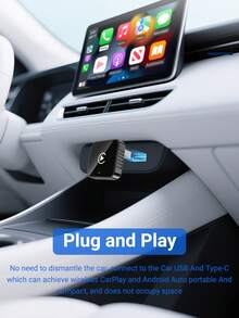 XUDA 新版 CarPlay AI Box Mini Superbox 有線轉無線，無線 CarPlay 與 Android 2合1功能，支援 2.4-5.0 GHz WiFi 5，適用於 99% 配備有線 CarPlay 與 Android 功能的車款 - A - 查看 6