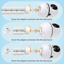 Tihii Tripod Baby Monitor Mount For HelloBaby HB6550/ HB6560/ HB65/ HB6351/ HB40/ HB6339/ HB6336, ANMEATE SM935E Monitor, Flexible Baby Camera Stand - ColorB - View 3