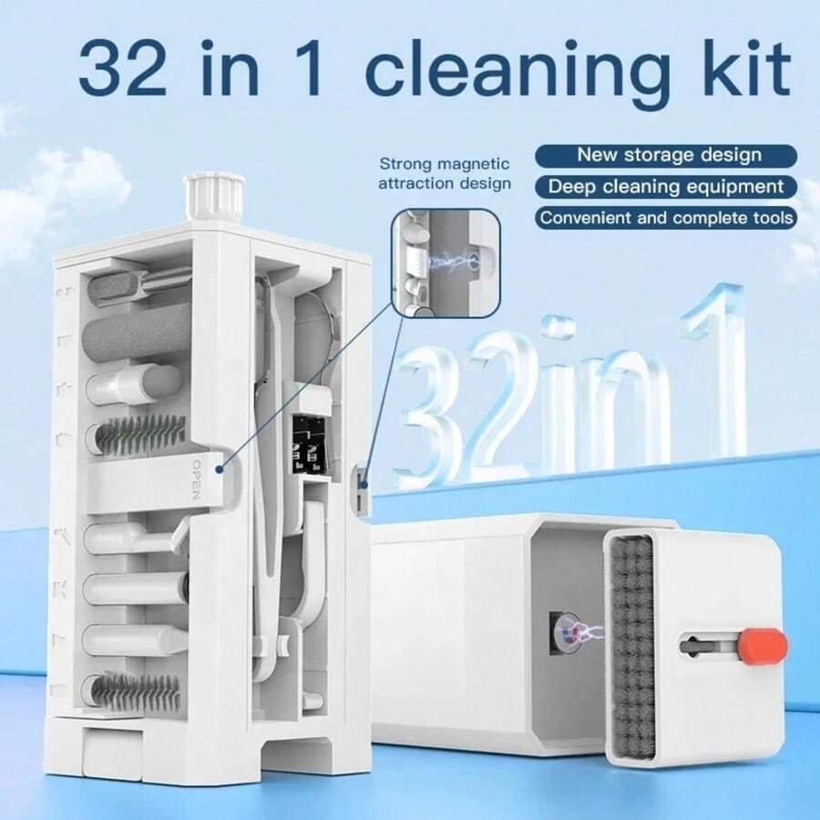 Digital Cleaning Kit Phone Camera Laptop Keyboard Cleaning Brush Key Screen Cleaner Dust Collector Christmas Gift - Multicolor - View 1